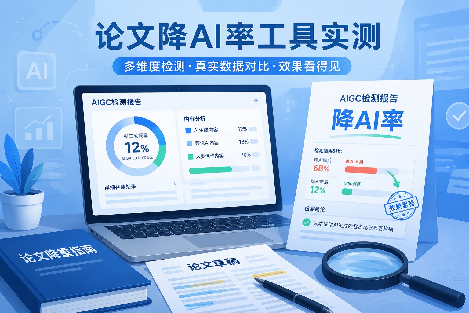 降AI率工具实测：哪款降AIGC工具更靠谱