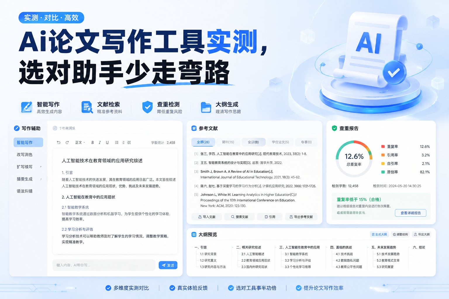 AI论文写作工具实测，选对助手少走弯路
