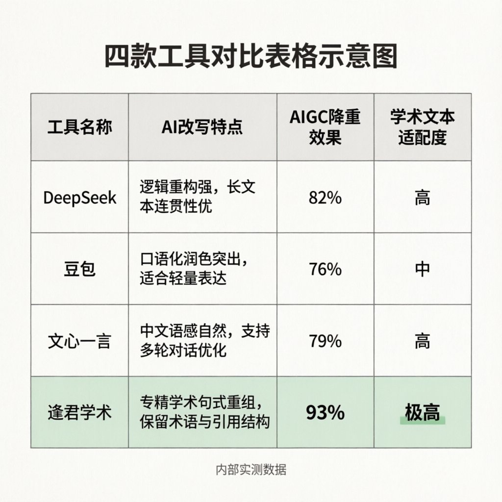 降重降AI工具横向测评：如何选择靠谱的AIGC降重平台？